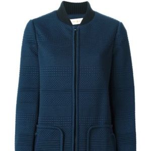 Tory Burch Navy Coat $595.00 small worn 1x